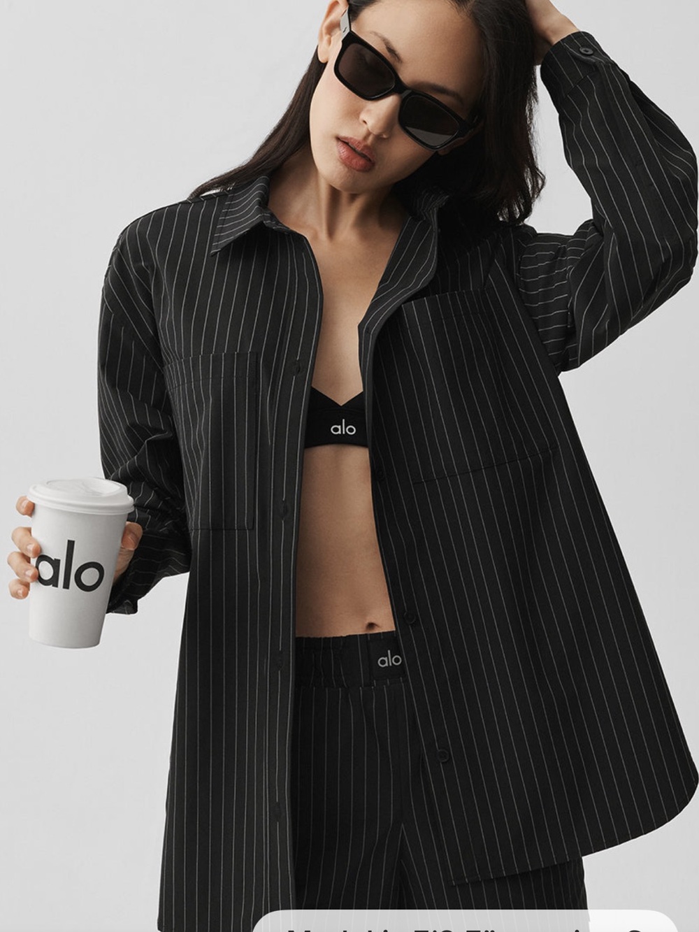 Alo pinstripe Daylight Button Down Shirt